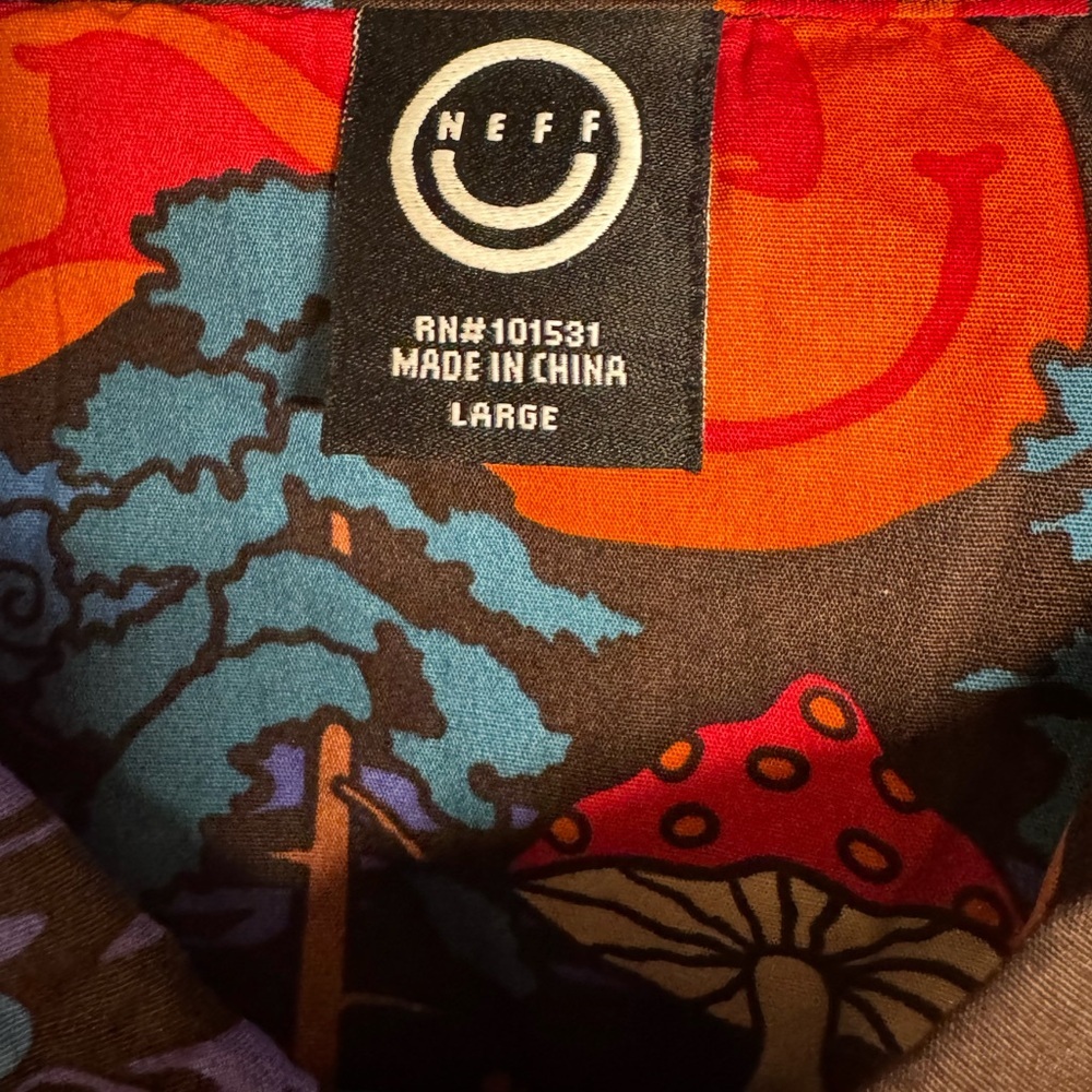 Neff Black and Orange Graphic Casual Shirt - Picture 3 of 7